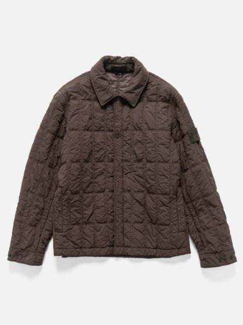Nylon Padded Coach Jacket Dark Brown