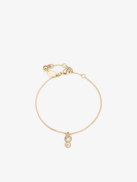 Jc Pearl Cube Brclt
Gold Metal Bracelet with Pearl and Crystal Cube