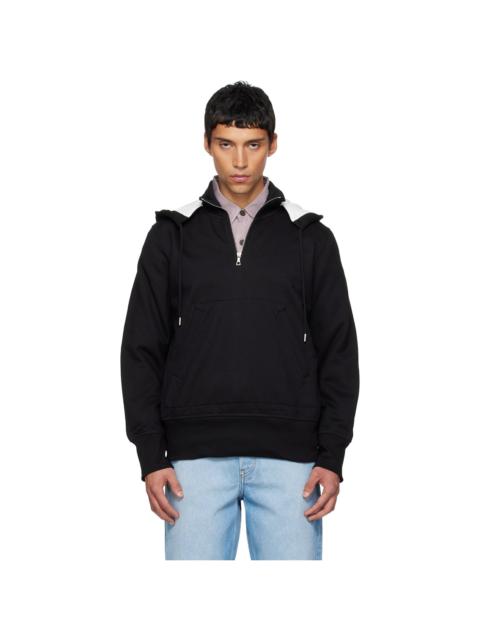 Black Half-Zip Hoodie