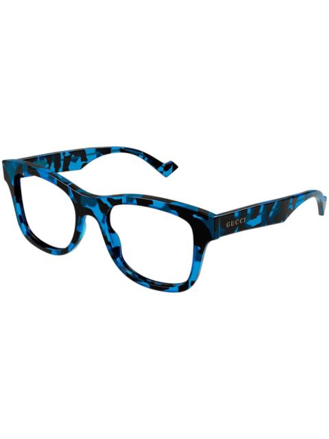 Gucci Square Eyeglasses Spotted Black/Turquoise Havana (GG1332O 006)