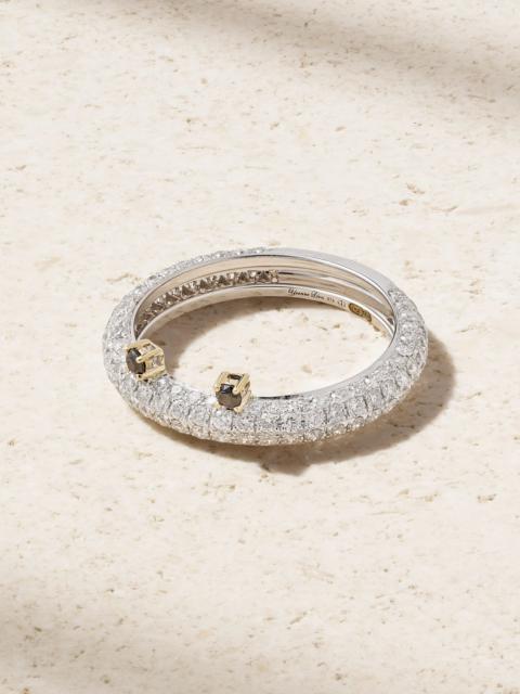 Alliance Crapaud 9-karat white gold diamond ring Gold