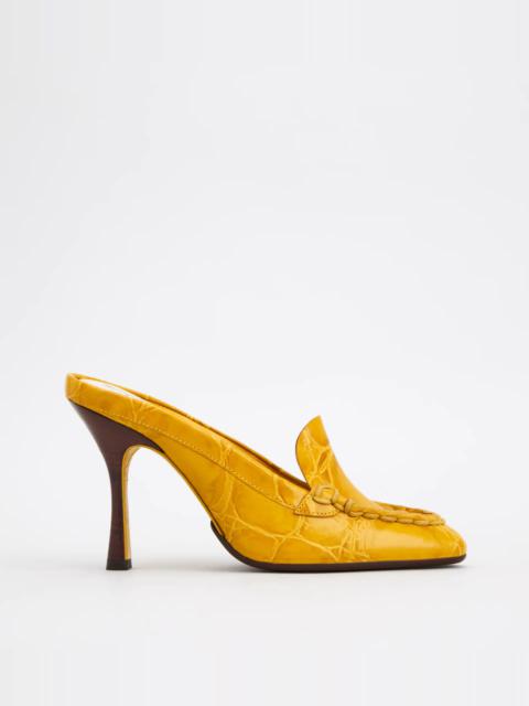 SPIGA MULES IN LEATHER - YELLOW