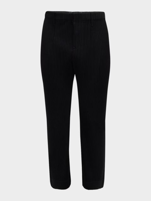 Men's Pleated Straight Pants