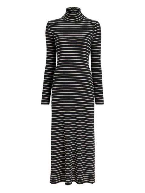 Frances ribbed striped midi dress