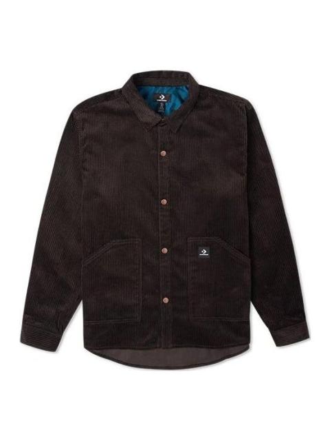 Converse Corduroy Button Shirt 'Dark Brown' 10024006-A03