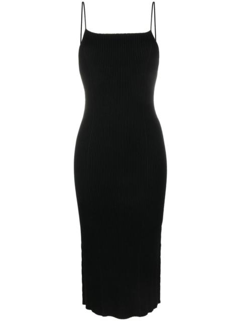 ribbed-knit low-back dress
