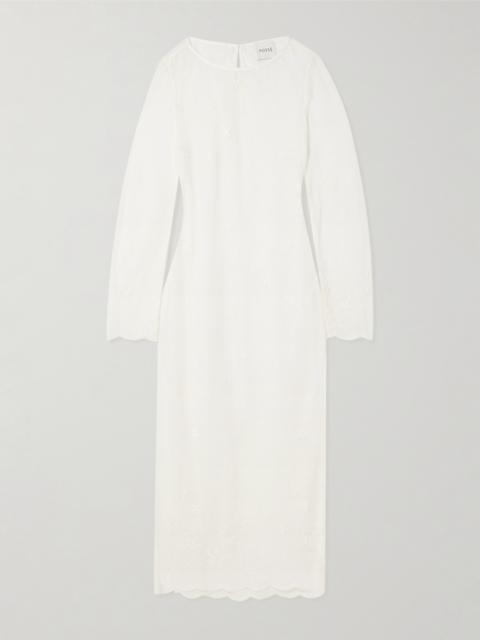 Cove Embroidered Open-knit Cotton Kaftan