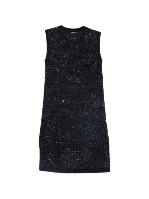 embellished sleeveless mini dress