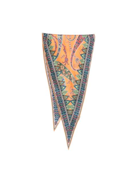 paisley-print scarf