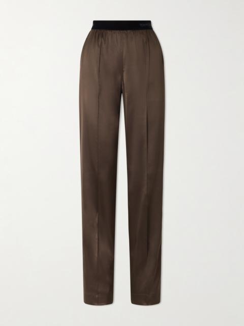 Silk-blend Satin Pants