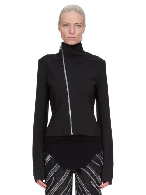 Gary wool-blend biker jacket Black