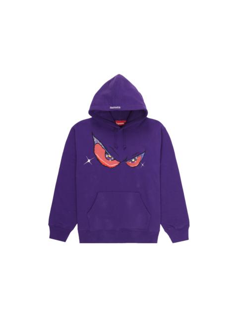 Supreme Eyes Hooded Sweatshirt Purple