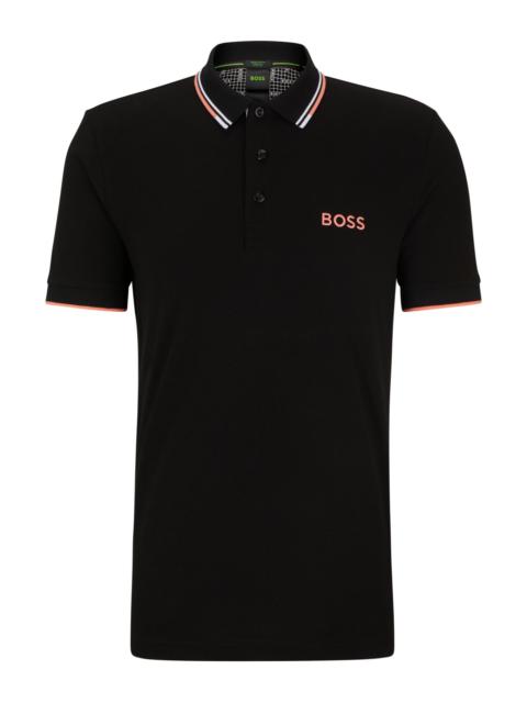 POLO SHIRT WITH CONTRAST LOGOS