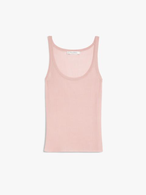 BASTIA Ribbed silk top