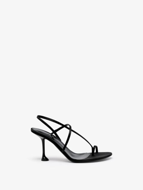 Tee Slingback Sandals in Satin