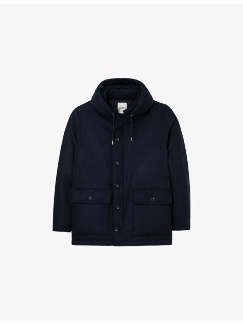 Hooded Drawstring-Waist Wool and Cashmere-Blend Parka