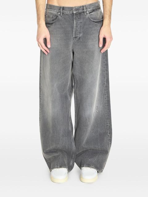 button-up denim jeans