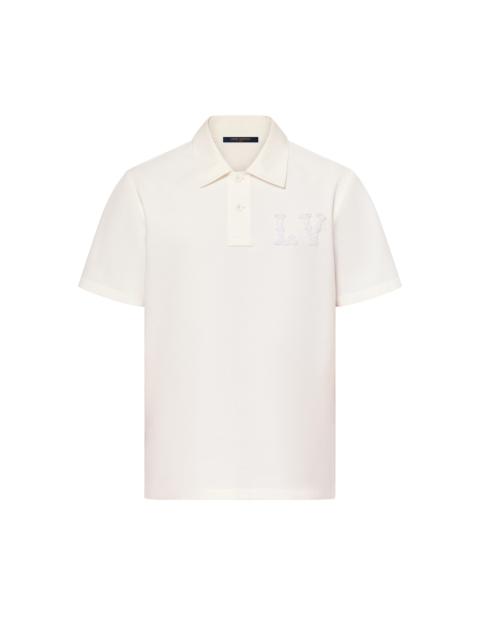 Poplin Polo With Embroidered LV Patch