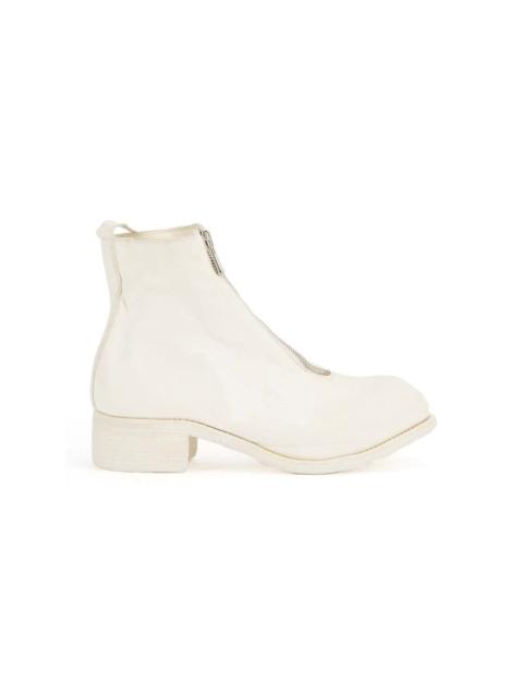 front-zip ankle boots