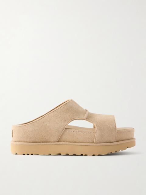 Goldenstar Hi Cutout Slide Suede Flats