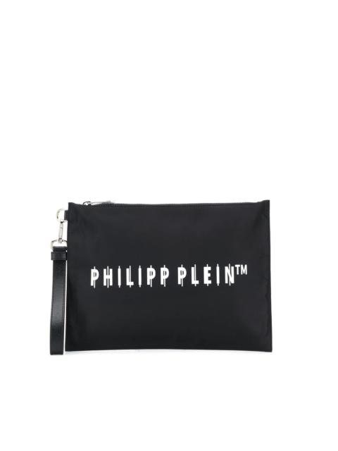 logo print clutch