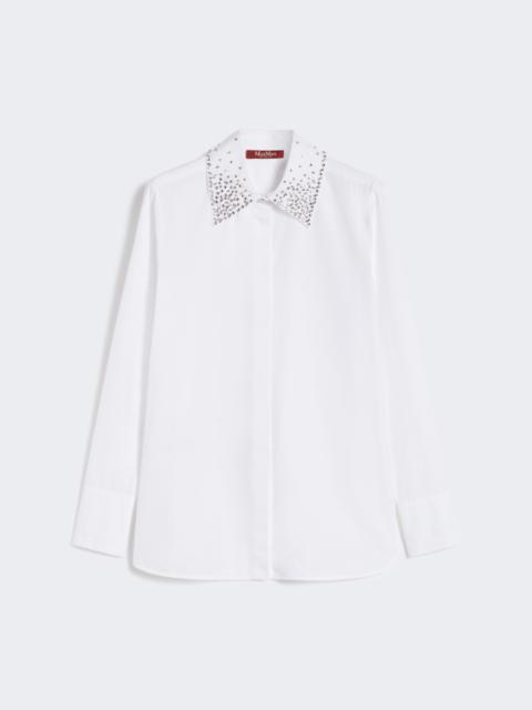 STAFFA Crystal-adorned poplin shirt