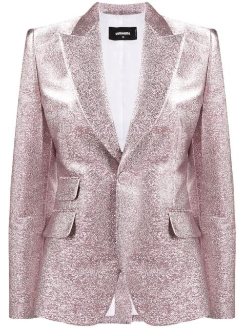 glitter single breasted blazer