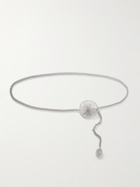 Vildya Crystal-embellished Silver-tone Belt