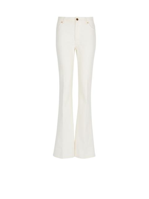 Straight-leg denim jeans