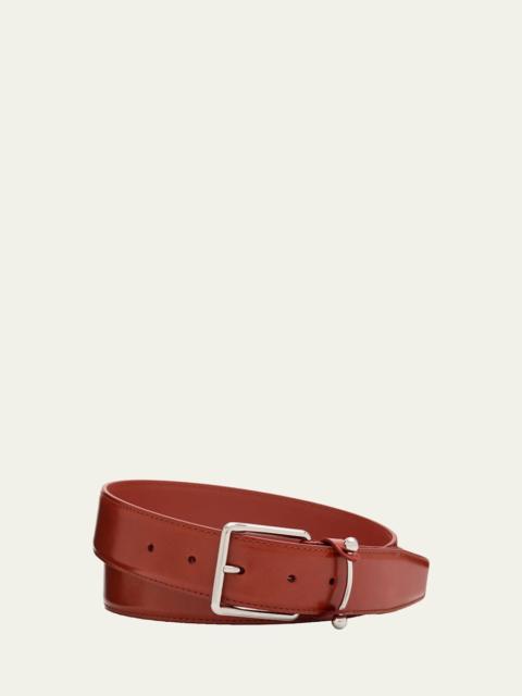 Men's Chambeliss Collar-Pin Smooth Leather Belt