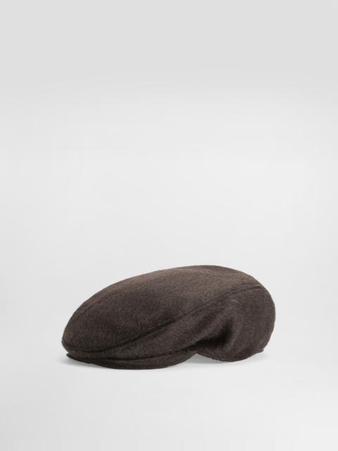 Wool and llama flat cap