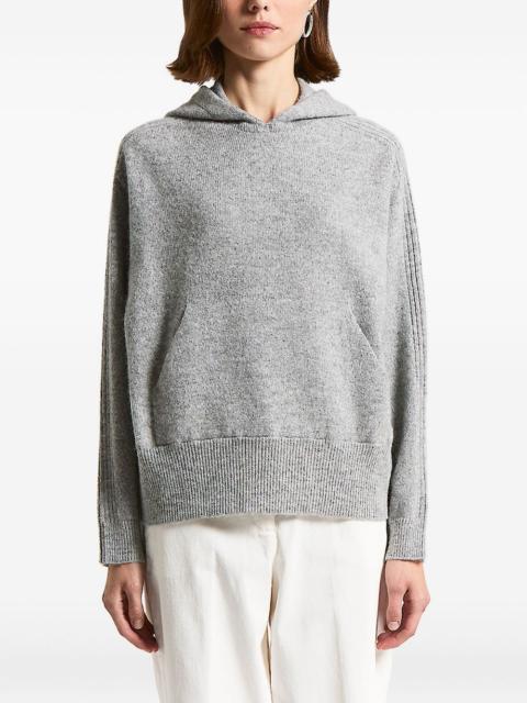 hooded ribbed knitwear