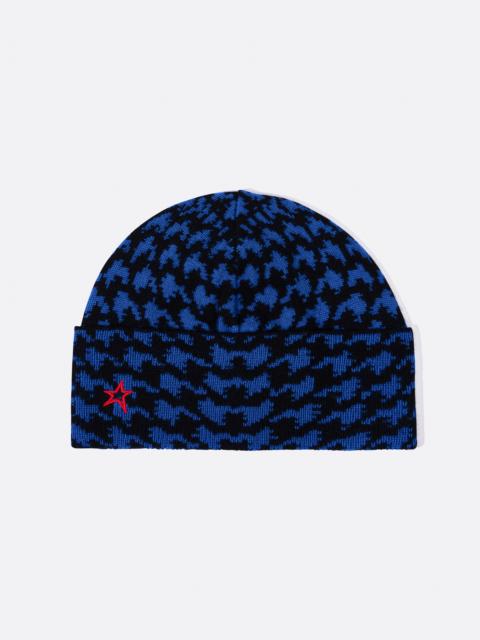Twisted Houndstooth Merino Wool Beanie