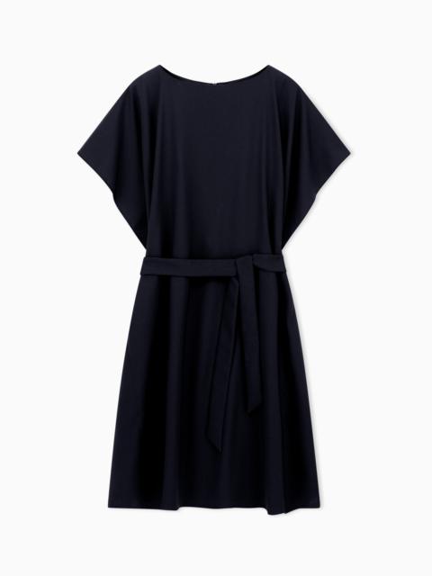 SATIN CRÊPE SASH DRESS