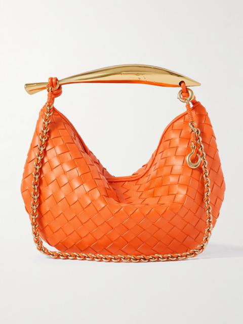 Sardine With Chain Small Intrecciato Leather Tote