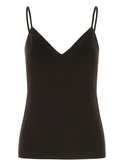 braided-straps cashmere tank top