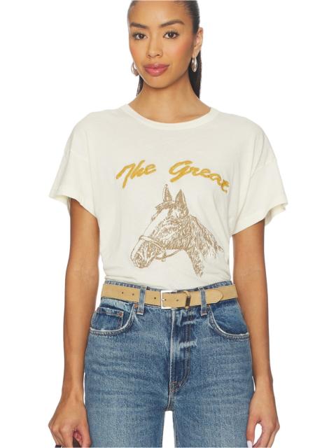 The Boxy Crew With Horse Embroidery