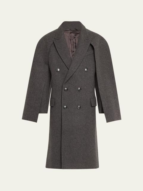 Andes Oversized Wool Coat with Removable Scarf