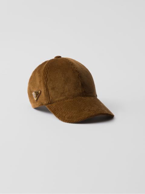 Corduroy baseball cap
