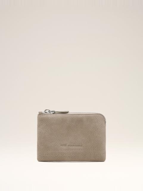 GREY COW LEATHER CARROUSEL ZIPPED WALLET