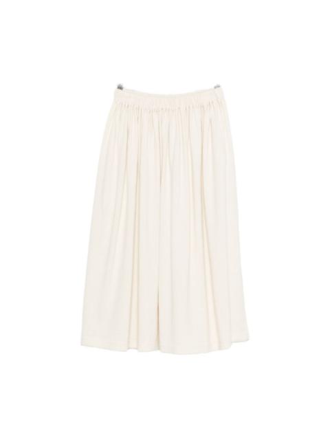 Cotton and cashmere midi skirt