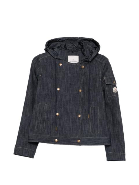 double-breasted hooded jacket