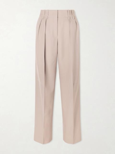 Pleated Wool-twill Straight-leg Pants