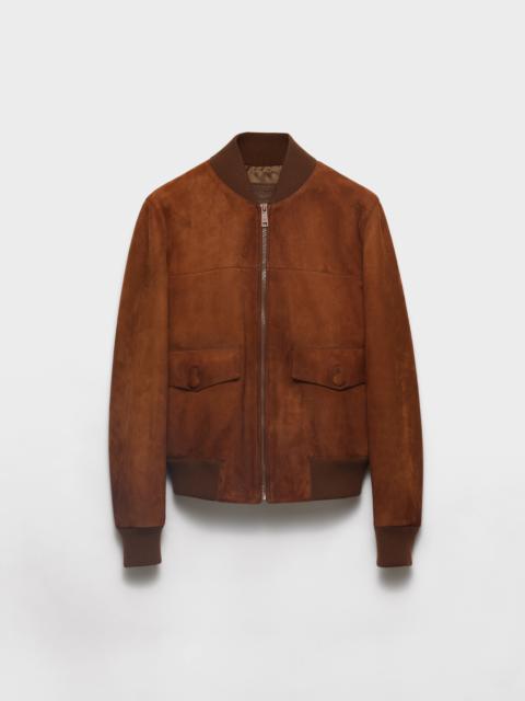 Suede blouson jacket
