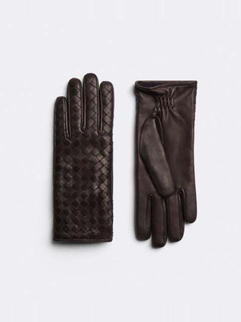 Intrecciato Leather Gloves