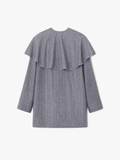 GREY STRIPE CIRCLE COLLAR DRESS