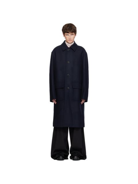 Navy Wool Coat