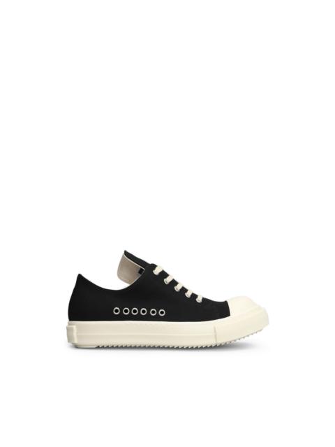 Temple eyelet lace-up sneakers