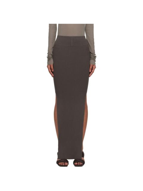 Gray Concordians Sacriskirt Midi Skirt