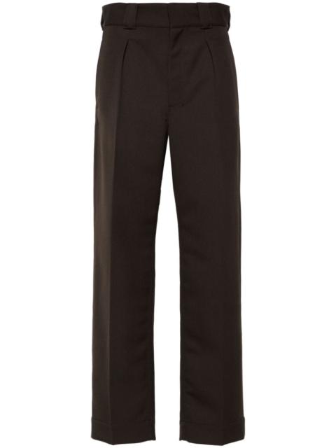 straight-leg tailored trousers